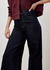 Isla Wide Leg Dark Wash Jeans, Navy, large
