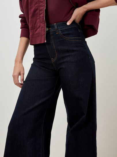 Isla Wide Leg Dark Wash Jeans