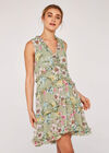 Floral Tiered Ruffle Dress, Mint, large