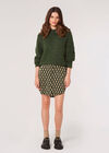 Chunky Knit Boxy Jumper, Green, large