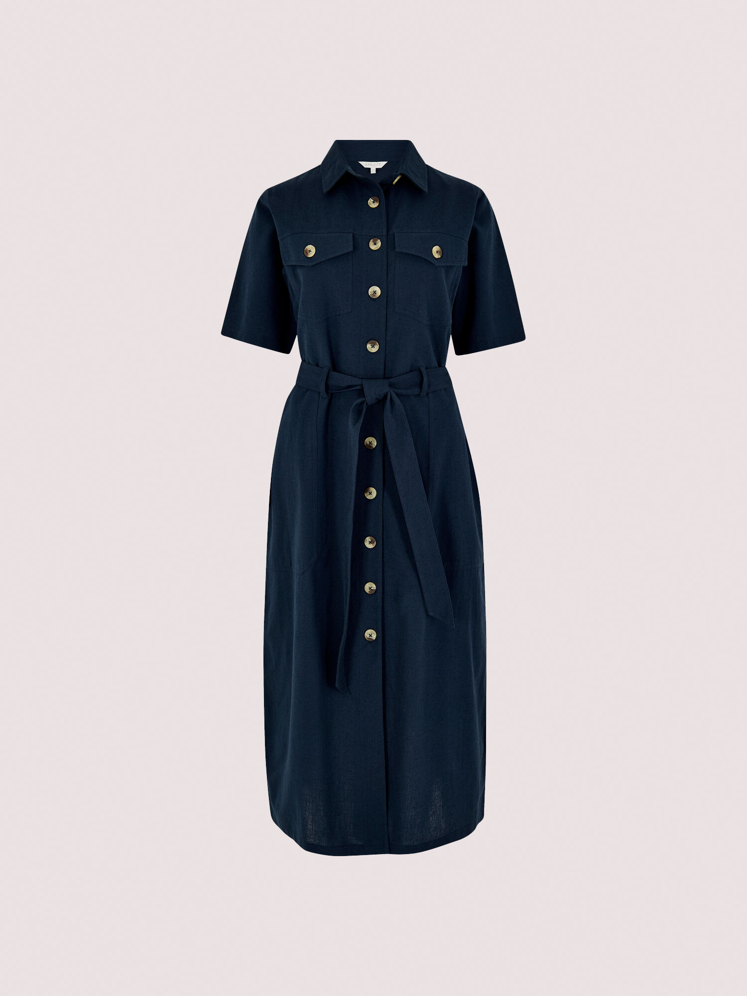 Navy cotton shirt dress clearance