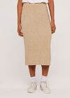 Ribbed Knit Skirt, Stone, large