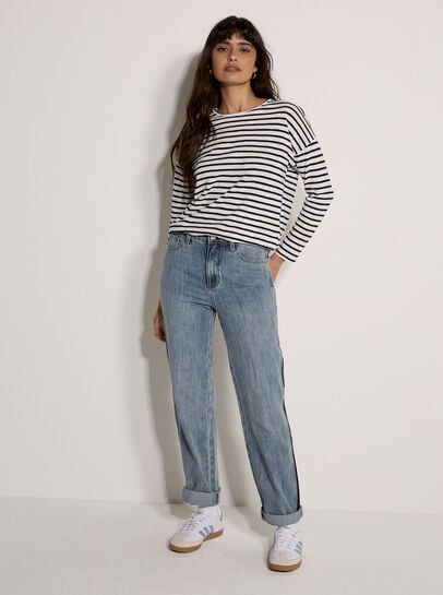 Soft Slub Jersey Stripe Top