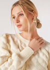 Bubble Knit Jumper, Cream, large