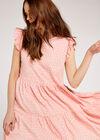 Micro Clover Tiered Dress, Pink, large