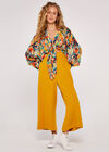 Palm Front Tie Top, Orange, large