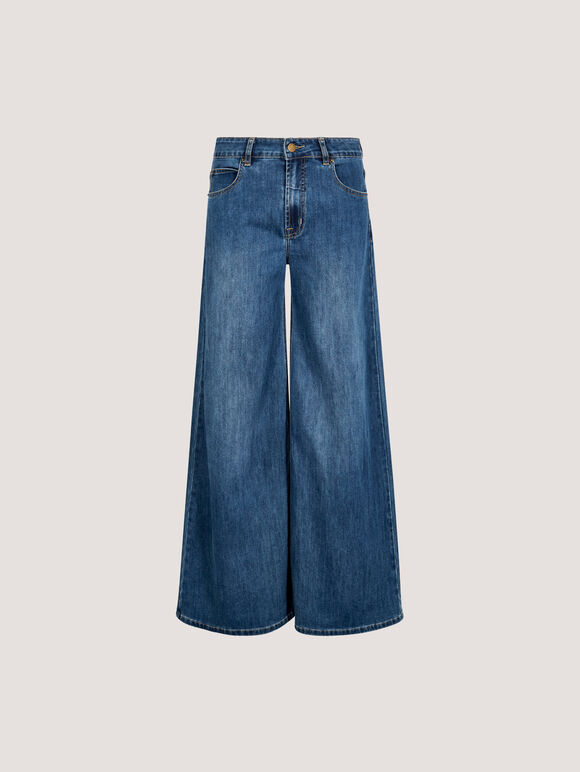 Zana Wide Leg Jeans, Blue, large