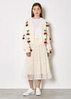 Chunky Knit Cherry Cardigan, Cream, large