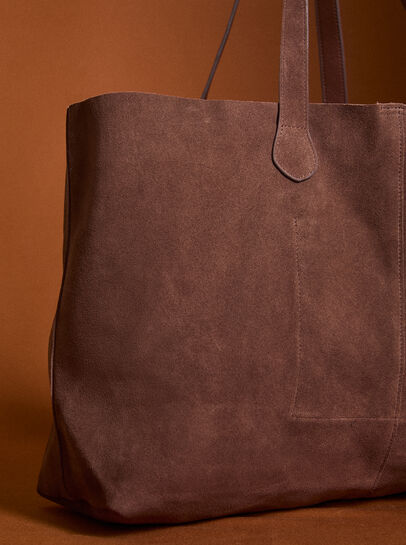 Soft Suede Large Tote Bag