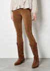 Suedette Leggings, Brown, large