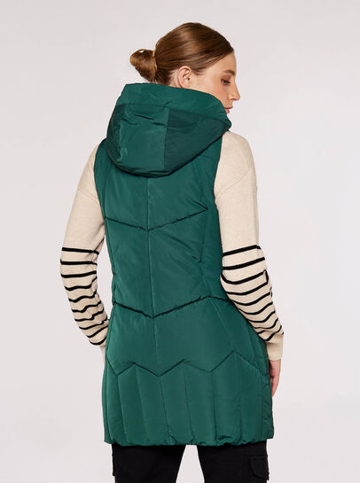 Hooded Zip Puffer Gilet