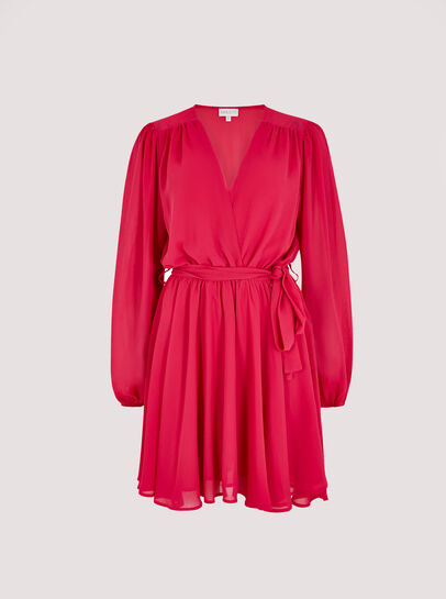 Chiffon Wrap Mini Dress