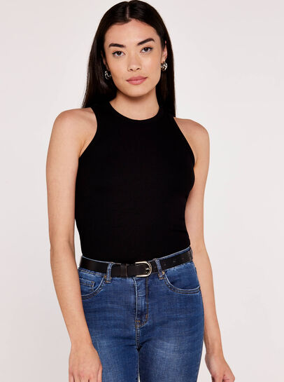 Ribbed Jersey Tank Top