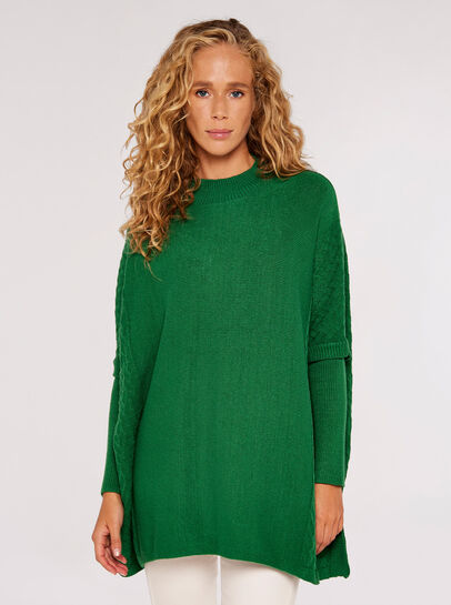 Oversized Knitted Panel Jumper