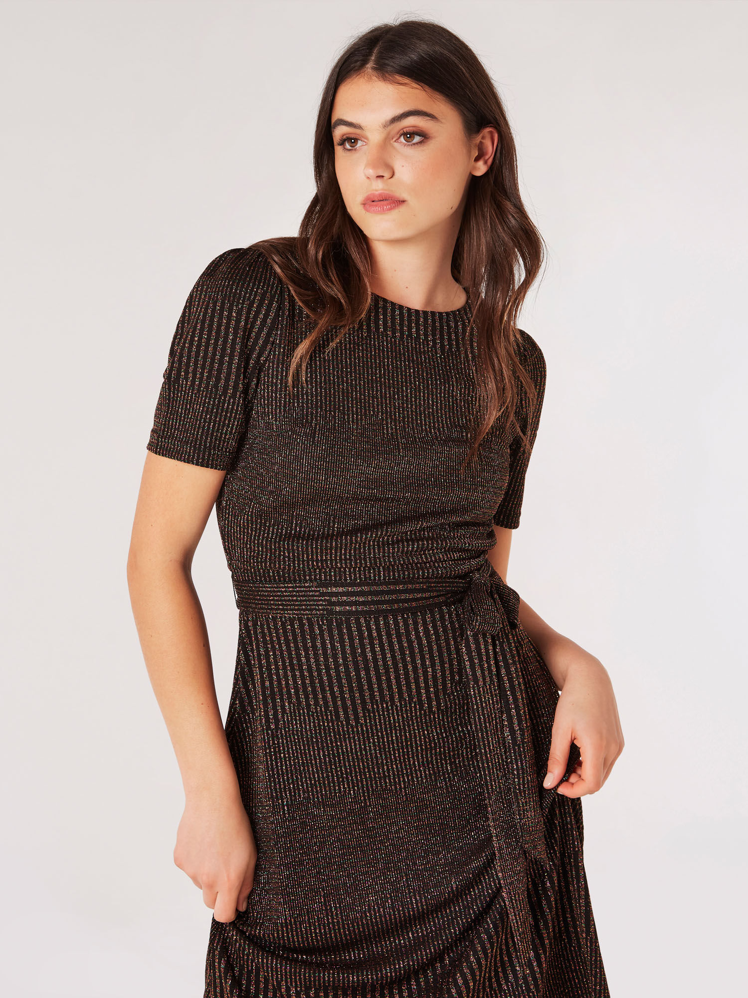 Lurex midi dress online