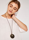 Waffle Batwing Necklace Top, Cream, large