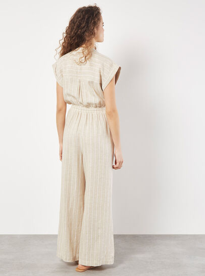 Stripe Woven Palazzo Jumpsuit