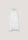 Ruffle Tiered Tunic Top, White, large
