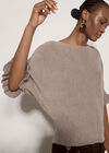 Soft Knit Batwing Top, Stone, large