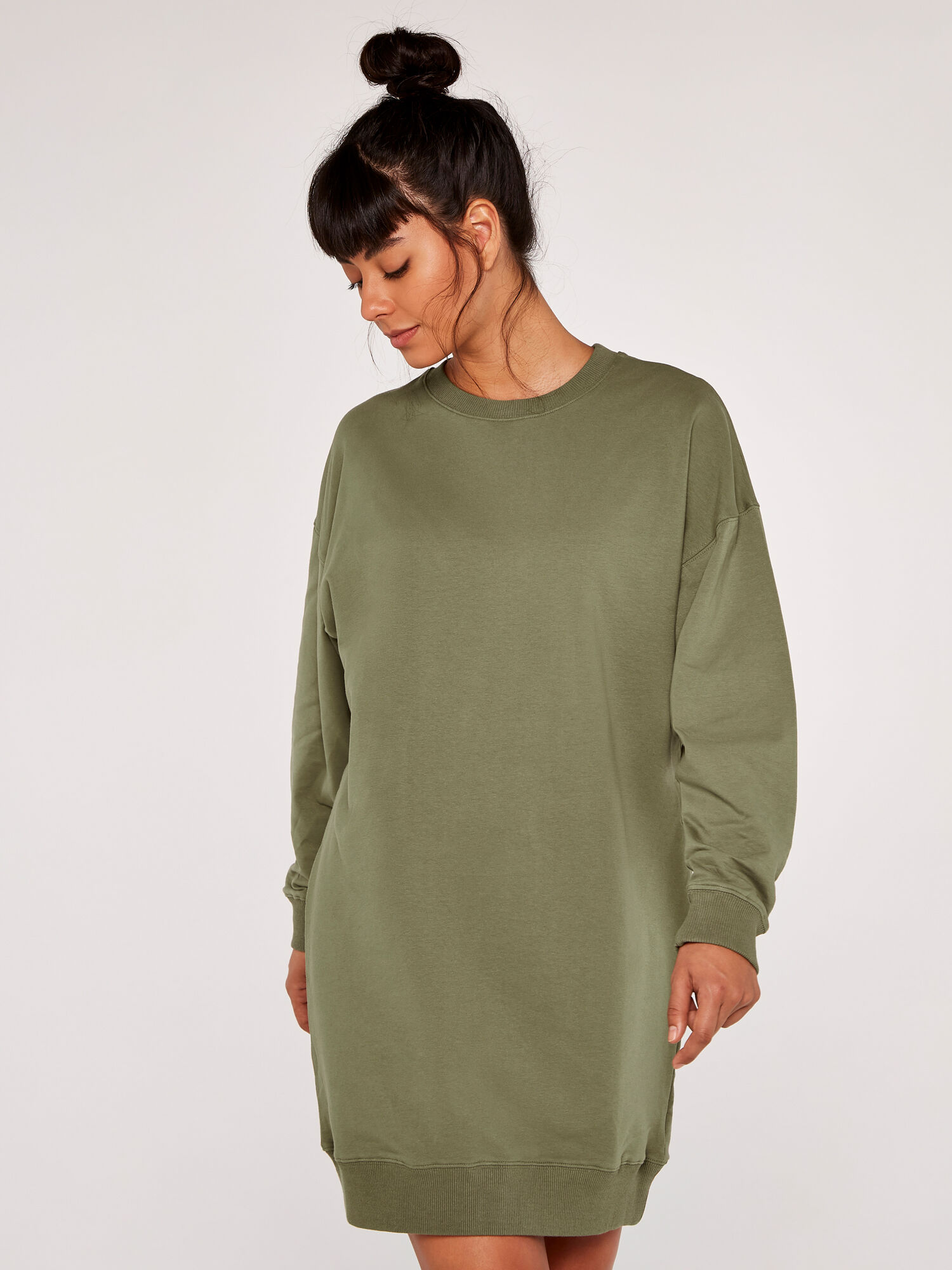 Oversized Sweater Dress Apricot Clothing