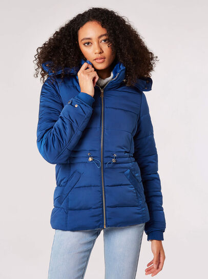 Faux Fur Hood Puffer Jacket