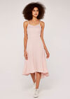 Gingham Flounce Dress, Pink, large