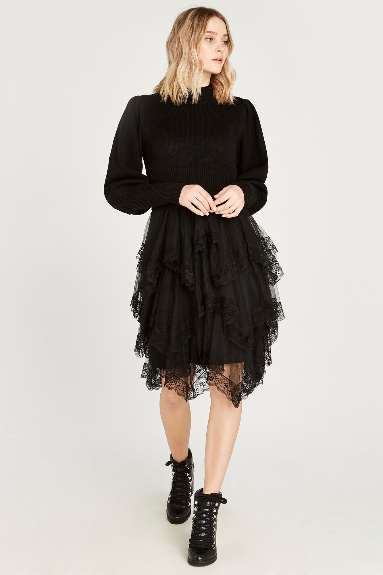 Black mesh skirt sales outfit