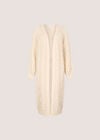 Chunky Cable Knit Longline Cardigan, Cream, large
