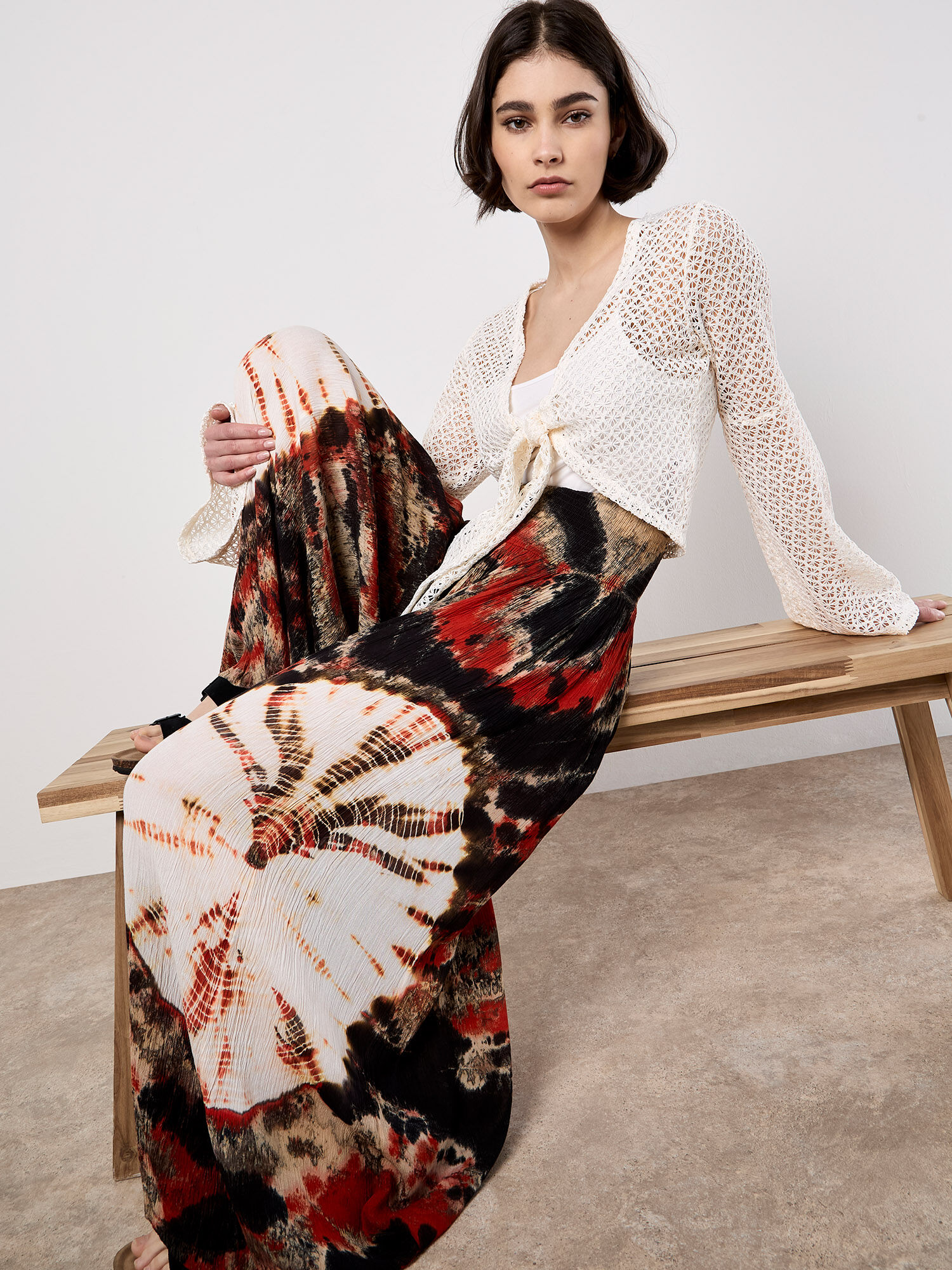 Mayu41【TATRAS】 PANTELLERIA Women's Petra Wide Leg Pant | Tulip Pink UPF 50+