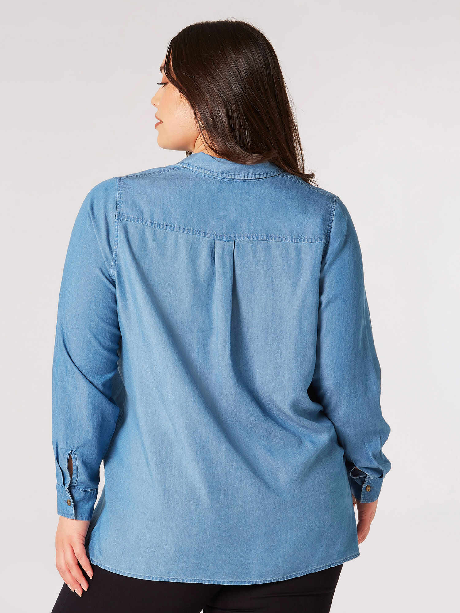 Curve Denim TENCEL™ Shirt | Apricot Clothing