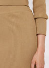 Ribbed Midi Skirt, Stone, large