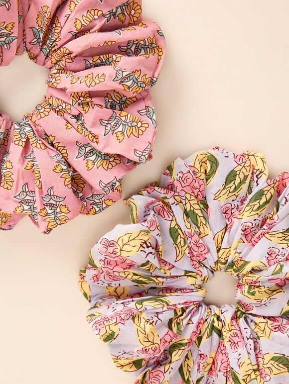 2 pack Extra Large Summer Scrunchies, Assorted, large