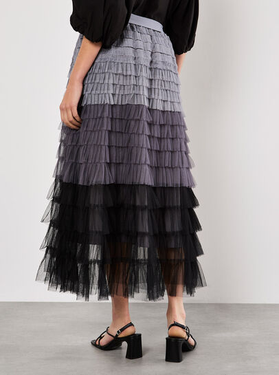 Ombre Tulle Midaxi Skirt