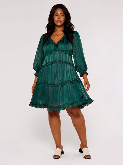 Curve Ruffle Mini Dress