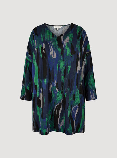 Curve Brushstroke Soft Touch Top