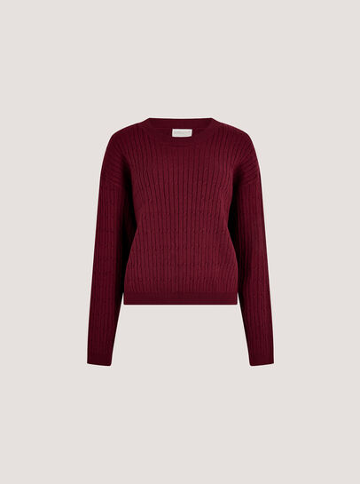 Fine Knit Cable Jumper