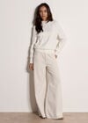 Pom Pointelle Knit Jumper, Cream, large