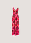 Tile Print Jersey Maxi Dress, Red, large