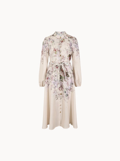 Vintage Floral Midi Dress