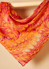70s Style Swirl Scarf, Pink, large