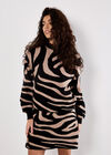 Zebra Print Jumper, Black, large