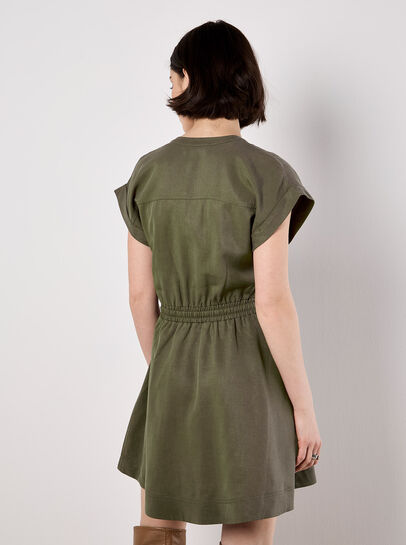 Button-Down Skater Mini Dress