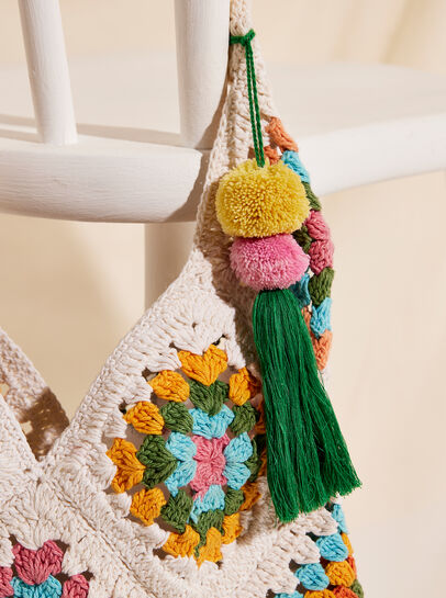 Cotton Crochet Crossbody Bag