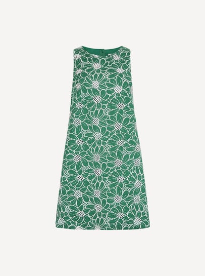 Floral Embroidered Shift Mini Dress