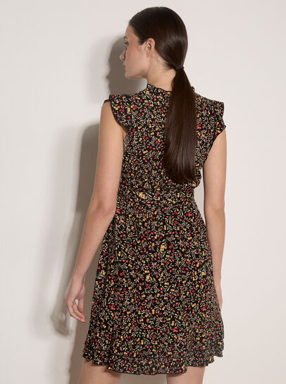 Ruffle Floral Mini Dress