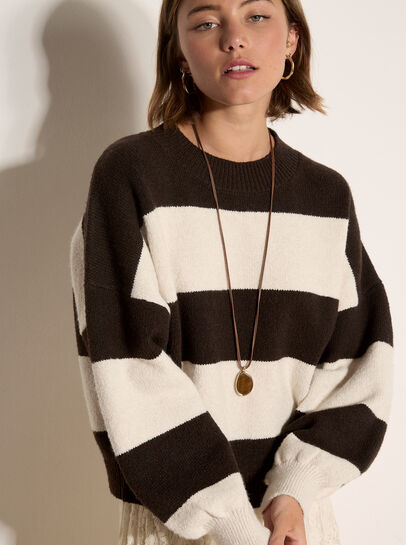 Chunky Knit Stripe Oversized Jumper