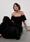 Bardot Lace Detail Maxi Dress, Black, large