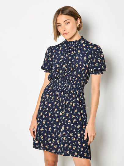 Ditsy Floral Ruffle Mini Dress