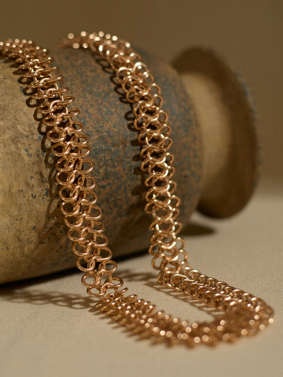 Heavy Chain Necklace, Gold, large