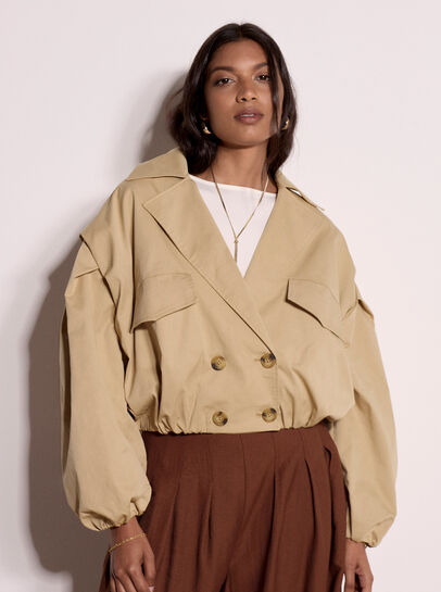 Cropped Trench Coat